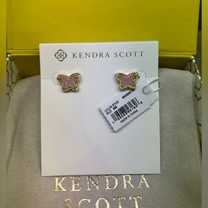 Kendra Scott - Lillia Butterfly Studs - Pink Drusy/Gold